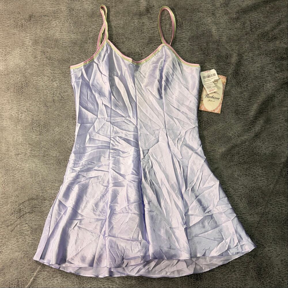 NWT Vintage Lavender Satin Slip Mini Dress